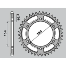 ЗАДНЯ ЗІРКА GROSSKOPF ЗАГАРТОВАНА 4405 45 C45 HONDA CBR 600F (01-06) (JTR1307.45)
