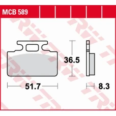 TRW LUCAS ZF КОЛОДКИ ДИСКОВІ ТОРМОЗНІ KH151 ORGANIC HONDA ZB 50 MONKEY '88-'91, NH 125 LEAD '86-'88, SYM CINDERELA 50/125 '99-'02, MIO 50 '05-, ПЕРІД HONDA RS 125R '88-, NS 250 '89-'90, RS 250R '94-'97 ЗАД