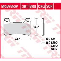 TRW LUCAS ZF КОЛОДКИ ДИСКОВІ ТОРМОЗНІ KH390 SINTER КАРБОН RACING HONDA CBR 600RR '05-'16, CBR 1000RR FIREBLADE '04-'16 ПЕРІД