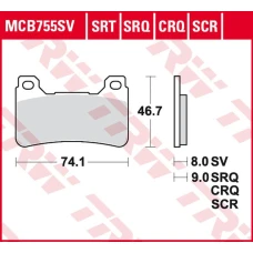 TRW LUCAS ZF КОЛОДКИ ДИСКОВІ ТОРМОЗНІ KH390 SINTER КАРБОН RACING HONDA CBR 600RR '05-'16, CBR 1000RR FIREBLADE '04-'16 ПЕРІД