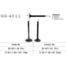 VESRAH КЛАПАН ВПУСКНИЙ KAWASAKI KLF/KVF 300 '86-'02, BJ 250 '94-'06, KLR 250 '80-'84 (1 NA ТРАНСПОРТ) (OEM: 12004-1006,12004-1123) (1 ШТ.) (MADE IN JAPAN)