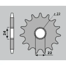 ПЕРЕДНЯ ЗІРКА PBR CHT 406 11 18NC APRILIA CLIMBER 240/280/300`89-96 (JTF394.11) (LANC. 520)