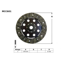 TRW LUCAS ДИСК SPRZEGLOWA BMW R 50 / 60 69-73, R 75 69-80, R 90 73-76, R 100 76-80, (EBS6603) (АКЦІЯ)