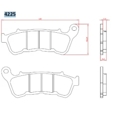 BRENTA КОЛОДКИ ДИСКОВІ ТОРМОЗНІ KH640 SPIEK METALICZNY (КОЛІР ЗОЛОТИЙ) HARLEY-DAVIDSON XL883/XL1200 '14-, ПЕРІД (FT 4225)