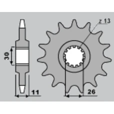 ПЕРЕДНЯ ЗІРКА JR CHT 579 14 YAMAHA R1/FJ1200/XJR (JTF579.14)