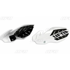 UFO КРИШКИ RAK (РУЧКА) FLAME KTM SX 125 '14-'15, EXC 125 '14-'16, КОЛІР BIALY/CZARNY (Z КРІПЛЕННЯМИ)