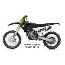 UFO 2025/04 КОМПЛЕКТ ПЛАСТІКОВ (ПОВНИЙ KIT) Z OSLONAMI ТЕЛЕСКОПІЧНИЙ (АМОРТИЗАТОРІВ) HONDA CRF 250 R / 450 R '25-, КОЛІР ЧОРНИЙ  / БІЛИЙ