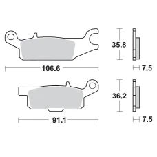 MOTO-MASTER КОЛОДКИ ДИСКОВІ ТОРМОЗНІ KH443 SINTER METAL OEM: 11 (SINTERPRO RACING) YAMAHA: YFM 700 GRIZZLY PRZOD-LEWY