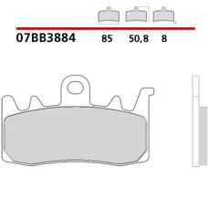 BREMBO 2026/03 КОЛОДКИ ДИСКОВІ ТОРМОЗНІ KH630 GENUINE SINTER (SPIEK METALICZNY MIESZANKA OEM) ПЕРІД/ЗАД