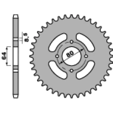 ЗАДНЯ ЗІРКА PBR 838 43 F YAMAHA YBR 125 08-11 (LANC. 428)