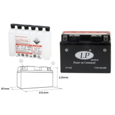 LANDPORT АКУМУЛЯТОР YTZ14S-BS 12V 12AH 150X87X110 (GTZ14S) BEZOBSLUGOWY - ELEKTROLIT OSOBNO (4) UE2019/1148