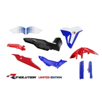 RACETECH (RTECH) КОМПЛЕКТ ПЛАСТІКОВ Z SIEDZENIEM REVOLUTION HONDA XL 750 TRANSALP '23-'25 КОЛІР БІЛИЙ / ЧОРНИЙ / ЧЕРВОНИЙ