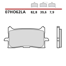 BREMBO 2026/03 КОЛОДКИ ДИСКОВІ ТОРМОЗНІ KH679 SINTER LA (SPIEK METALICZNY) ПЕРІД (ECE R90)