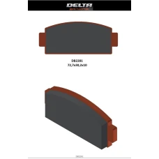 DELTA BRAKING КОЛОДКИ ДИСКОВІ ТОРМОЗНІ KH651 CF MOTO C-FORCE 400/450/500/600 '17-21, Z-FORCE 950/1000 '18-21, U-FORCE 1000 '19-21 CF 500/600/800 '13-15 ЗАД L/P