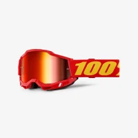 100 % ОКУЛЯРИ ACCURI 2 YOUTH JUNIOR RED - MIRROR SILVER LENS - КОЛІР ЧЕРВОНИЙ/ЧОРНИЙ СТІКЛО СРІБНЕ ЗЕРКАЛО