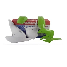 POLISPORT КОМПЛЕКТ ПЛАСТІКОВ KAWASAKI KX 65 '00-'22 W КОМПЛЕКТІ TABLICA ПЕРІД (8661500010) КОЛІР ZIELONO БІЛИЙ OEM