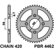 ЗАДНЯ ЗІРКА PBR 4462 35 F (LANC. 420)