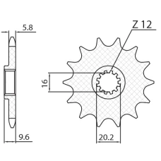 ПЕРЕДНЯ ЗІРКА SUNSTAR CHT 7005 13 KTM SX 65 '98-'18 (JTF1906.13) (LANC. 420) (700513JT)