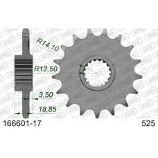 AFAM 2026/04 ШЕСТЕРНЯ ПЕРІД 2078 17 BMW F 650/700/800 GS (JTF704.17) (LANC. 525)