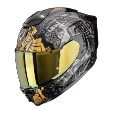 МОТОШОЛОМ SCORPION EXO-1500 AIR APUS BLACK-GREY-GOLD — РОЗМІР S