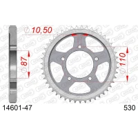 AFAM 2026/04 ШЕСТЕРНЯ ЗАД 824 47 SUZUKI GSF 600 95-04, GSF 650 05-06 (JTR829.47) (LANC. 530)