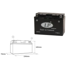LANDPORT АКУМУЛЯТОР YT9B-4 12V 8AH 150X69X105 BEZOBSLUGOWY - ZALANY (6)