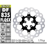 GALFER ДИСК ТОРМОЗНИЙ ПЕРІД HARLEY-DAVIDSON (330X56X5) PLYWAJACA (CUBIQ) (СУПЕР OVERSIZE) (WYMAGA SP070; SP071)