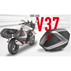 GIVI V37 ПАРА OF BLACKSIDECASES WITH ЧЕРВОНА REFLECTORS