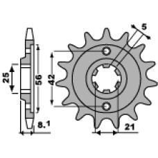 PBR ЗІРОЧКА ПЕРІД 581 14 18NC YAMAHA TT 350`86-99 (LANC. 520)