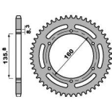 ЗАДНЯ ЗІРКА PBR 3552 49 C45 (LANC. 520) (JTR5.49)