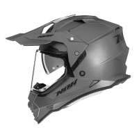 МОТОШОЛОМ NOX OFFROAD / TRAIL DUOSPORT (DUAL) N312 SOLID З ЛІНЗАМИ ТА КОЗИРКОМ КОЛІР TYTANOWT МАТОВА РОЗМІР L