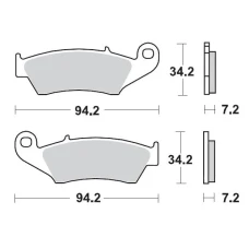 MOTO-MASTER КОЛОДКИ ДИСКОВІ ТОРМОЗНІ KH185 / KH389 SINTER METAL RACING: 12 (SINTERPRO SERIES RACING GP) HONDA: CR 125-250-500, CRF 450, XR 400-600-650R, K