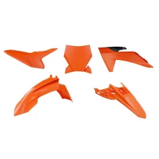 RACETECH (RTECH) 2024/12  PLASTIC KIT 5 PCS ОРИГІНАЛ COLOUR FACTORY EDITION KTM ПОМАРАНЧЕВИЙ КОЛІР - BLACK KTM SX 50 2024=>2025