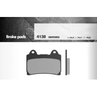 BRENTA КОЛОДКИ ДИСКОВІ ТОРМОЗНІ KH160 SPIEK METALICZNY (КОЛІР ЗОЛОТИЙ) (ПЕРІД TDM '96-01, V-MAX '93-03, FJ1200 '91-95) (FT 4138)