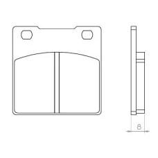 BRENTA КОЛОДКИ ДИСКОВІ ТОРМОЗНІ KH63 SUZUKI GS/GSX/GSF/GSXR/RF/SV- ЗАД (FT 3052)