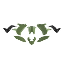 RACETECH (RTECH) 2024/12  ПОВНИЙ PLASTIC KIT 4 PCS WITHOUT FRONT FENDER NAVY GREEN-BLACK YAMAHA T7 700 2019=>2024