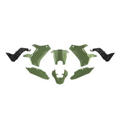 RACETECH (RTECH) 2024/12  ПОВНИЙ PLASTIC KIT 4 PCS WITHOUT FRONT FENDER NAVY GREEN-BLACK YAMAHA T7 700 2019=>2024
