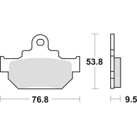 TRW LUCAS КОЛОДКИ ДИСКОВІ ТОРМОЗНІ KH106/2 ORGANIC HONDA MBX 125 84, SUZUKI RM 250 86, DR 600 85-89, DR 650 90-91, ПЕРІД (АКЦІЯ)