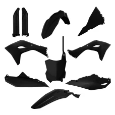 POLISPORT КОМПЛЕКТ ПЛАСТІКОВ (ПОВНИЙ KIT) KAWASAKI KX 450F '24 W КОМПЛЕКТІ TABLICA ПЕРІД (8665900003) I КРИШКИ AMORTYZAROROW (8351800002) КОЛІР ЧОРНИЙ