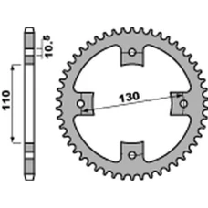 ЗАДНЯ ЗІРКА PBR 4355 50 C45 HONDA TRX 90 '93-'19, TRX 125 '85-'88 (JTR1355.50) (LANC.428) (STD.)