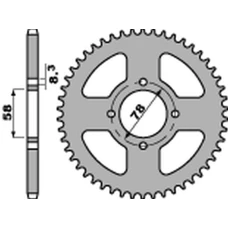 ЗАДНЯ ЗІРКА PBR 810 38 F SUZUKI GN 125 '92-'00 (JTR810.38) (LANC. 428) (STD.-3)