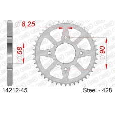 AFAM 2026/06 ШЕСТЕРНЯ ЗАД 4669 45 SUZUKI GSXR 125 17-18, GSX 125 S 17-18 (LANC. 428) ( ОТВІР NA SRUBE 8,5MM ) (JTR803.45)
