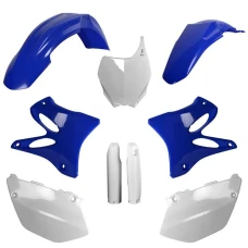 POLISPORT КОМПЛЕКТ ПЛАСТІКОВ (ПОВНИЙ KIT) YAMAHA YZ 125/250 '06-'07 W КОМПЛЕКТІ TABLICA ПЕРІД (8658100001) I КРИШКИ AMORTYZAROROW (8398100001) КОЛІР СИНІЙ БІЛИЙ OEM