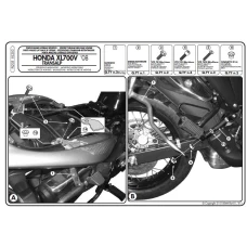 KAPPA СТЕЛАЖ KUFROW БОКОВИХ MONOKEY HONDA XL 700V TRANSALP (08-13) - ROWNIEZ ПІД KUFRY MONOKEY K'MISSION АЛЮМІНІЙ