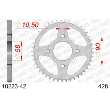 AFAM 2026/04 ШЕСТЕРНЯ ЗАД 269 42 HONDA CG 125 '02-'05, CM 125 '82-'97, CB 125T '82-'88, DAELIM VC 125 '96-'99 (JTR269.42) (LANC. 428)