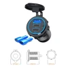 BIKETEC МОТОЦИКЛ POTROJNE РОЗ'ЄМ USB QC 3.0 X 1 I PD X 2 - 54 W POWER DELIVERY МОНТАЖ НА ПЛОСКІЙ ПОВЕРХНІ (ВІТРОВИК, КОФР) АБО NA КЕРМА - НЕОБХІДНО АДАПТЕР BTMUS28 - зображення 1