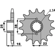 PBR ЗІРОЧКА ПЕРІД 490 13 18NC DUCATI MONSTER 600/750/900 (JTF736.13) (LANC. 520)