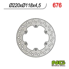NG ДИСК ТОРМОЗНИЙ ЗАД SUZUKI RM 125/250 (88-98), DRZ 400 (220X118X4,5)