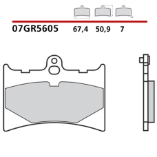 BREMBO 2026/03 КОЛОДКИ ДИСКОВІ ТОРМОЗНІ KH126 GENUINE КАРБОН CERAMIC (POLMETALICZNE MIESZANKA OEM) ПЕРІД/ЗАД