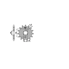 ПЕРЕДНЯ ЗІРКА GROSSKOPF CHT 2177 14 YAMAHA YBR125 '05-'15, XT 125 R/X 08-11 (JTF548.14)* (LANC. 428)